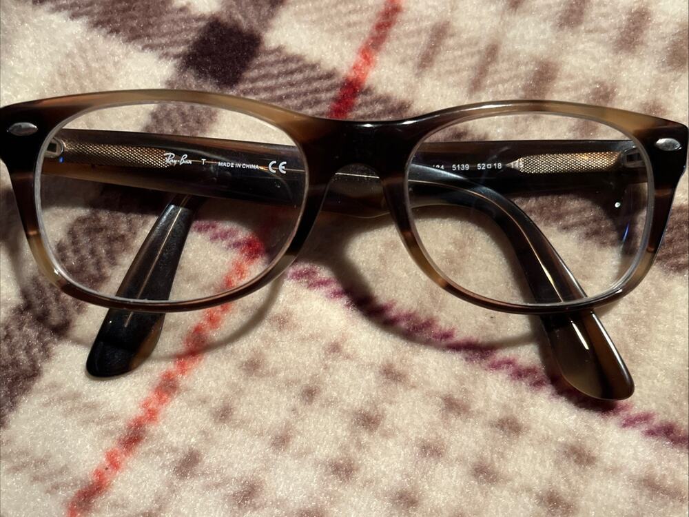 Ray-Ban RB5184 5139 52/18/145 DARK BROWN MARBLE EYEGLASSES H251 Tortoise
